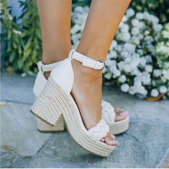 ROCCIO BRAIDED PLATFORM ESPADRILLE SANDAL - BEIGE - Picture 8 of 11